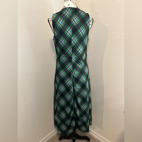 Satin Chemise Plaid Dress Size Medium (8-10) - Picture 3 of 8